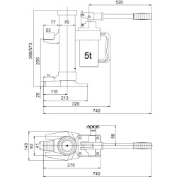 CRIC HYDRAULIQUE A PATTE -...