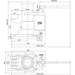 CRIC HYDRAULIQUE A PATTE -...